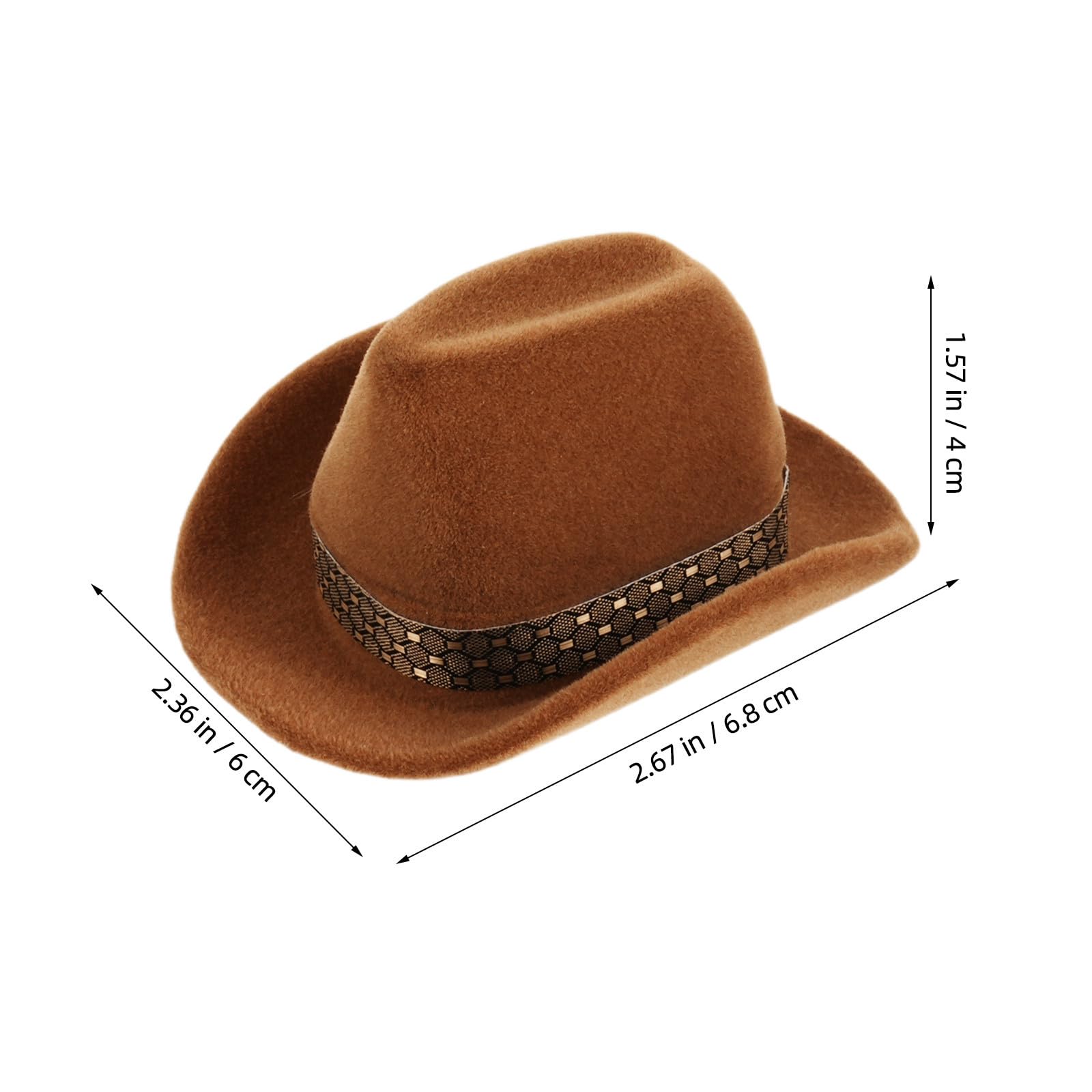 Alasum Western Schmuckkästchen aus Kunststoff mit Samtbezug 2 Stück in Cowboyhut Form Kompakte Ringschatulle Einzigartige Aufbewahrungsbox für und Zuhause für und Halsketten