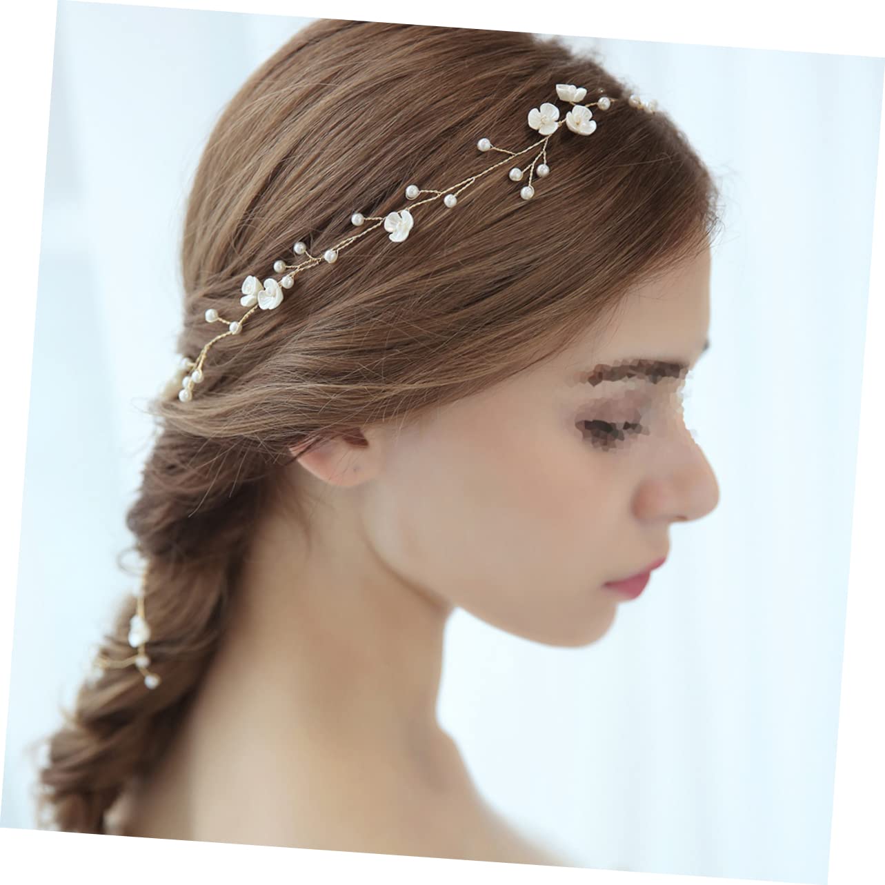 FRCOLOR 3stücke Blumenkronen-haarband Für Braut Elegantes Haaraccessoire Für Hochzeiten Und Verlobungen Anpassbar Für Jede Frisur Langer Blumenhaarschmuck