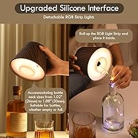 Vista 3 de WILIT Luces Inalámbricas para Botellas, Soporte de Lámpara Recargable de 3 Niveles de Brillo para Botella, Lámparas de Barra para Decoración