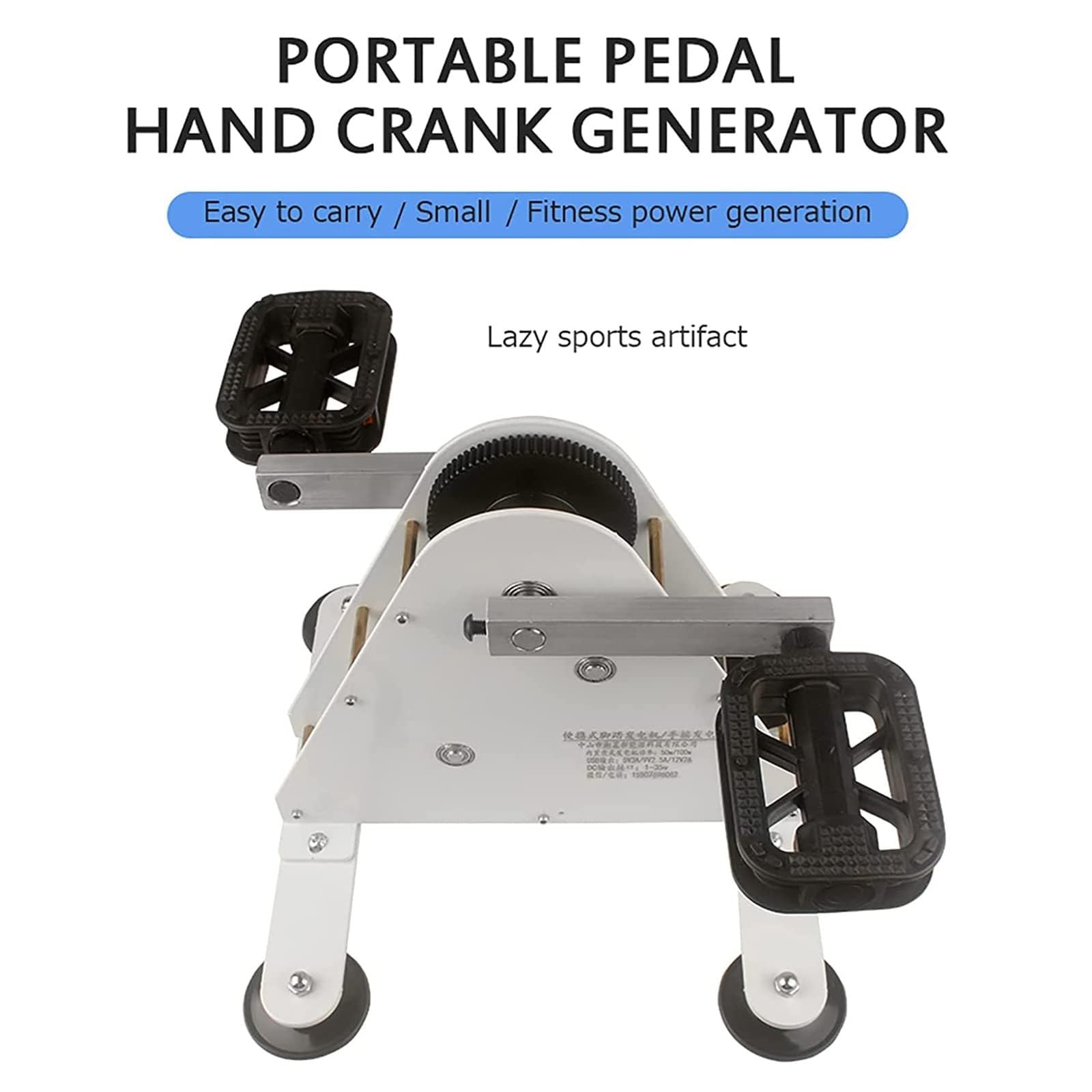 50 W/100 W generator prądu z pedałem nożnym zasilacz awaryjny wielofunkcyjny generator korby ręcznej 1-35 V USB szybkie ładowanie wyjście Diy generator nożny, korba ręczna 50 W