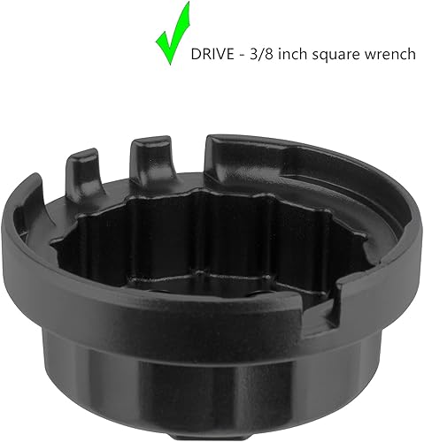 Miniatura 4 de Moker Llave de filtro de aceite mejorada para Toyota, herramienta de aluminio de 14 flautas de 2.520 in para una fácil extracción del filtro de