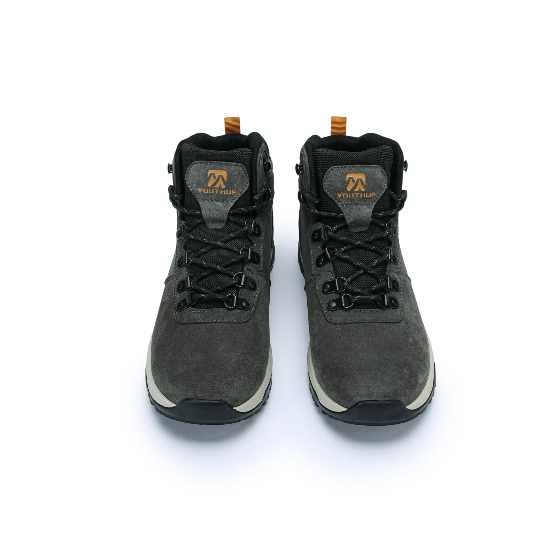 YOUTHUP Chaussures randonnée homme montantes imperméables trail outdoor | Tige hydrofuge doublure respirante semelle amortissante crampons profonds stabilité renforcée pour trekking camping et marche