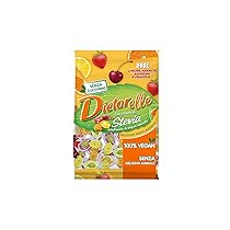 Dietorelle – Caramelle Dure Ripiene Vegan Mix, Senza Zucchero E Senza Gelatina Animale – Sacchetto Da Gr, Frutta, 140 Grammo