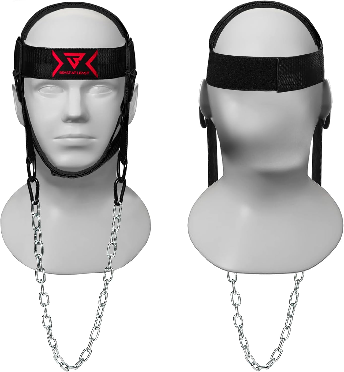 Neck Harness for Weight Lifting & Neck Strength Training, 4mm Neoprene Padded Head Harness with 30" Adjustable Steel Chain for Ultimate Neck Training, Muscle Building & Recovery - Neck Strengthning Equipment for Gym, Workout, Exercise