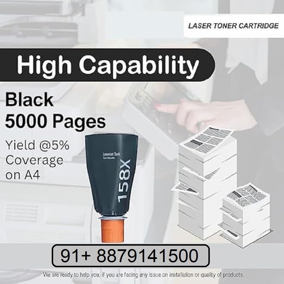 Image of CANOFF 158X Toner Cartridge for HHP 158X Toner Reload Kit, Large Volume 5000 Pages Yield for HHP LJ Tank 1005w, 1020w, MFP 2606sdw, 1020, 1005, 2605sdw,1604w,1602,2602 Series (Pack of 10Pcs.)