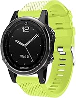 Vista 4 de QGHXO Correa para Garmin Fenix 5S / Fenix 6S, correa de repuesto de silicona suave para reloj inteligente Garmin Fenix 5S/Fenix 5S Plus/Fenix