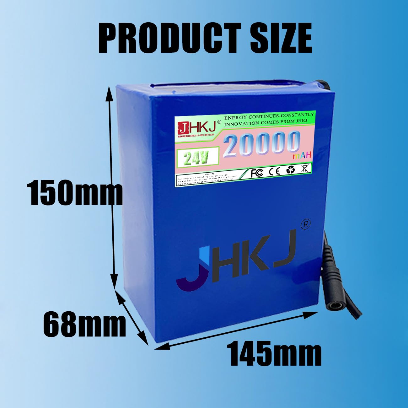 Akumulator litowy 24 V, 20 Ah, akumulator litowo-jonowy 24 V, 24 V, akumulator litowo-jonowy 24 V z ładowarką do silników 200 W, 350 W, 500 W, 24 v20 Ah, wtyczka