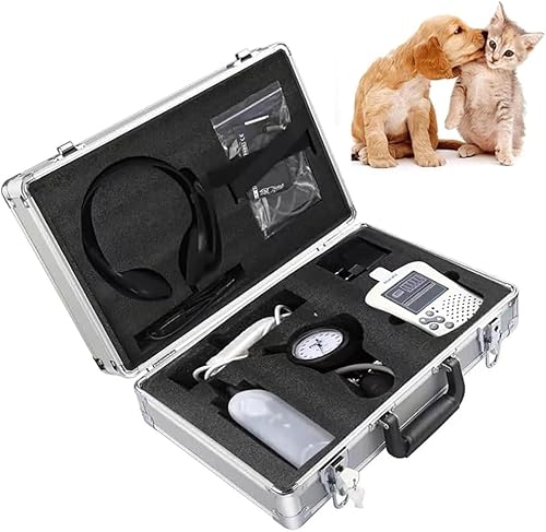 hocvseo Veterinär-Doppler-Blutdrucksystem, Haustier-Blutdruckmessgerät, 8Mhz-Sonde Handheld-Blutflussdetektor, Für Hund Katze Haustiere Tierpflege hocvseo Veterinär-Doppler-Blutdrucksystem, Haustier-Blutdruckmessgerät, 8Mhz-Sonde Handheld-Blutflussdetektor, Für Hund Katze Haustiere Tierpflege