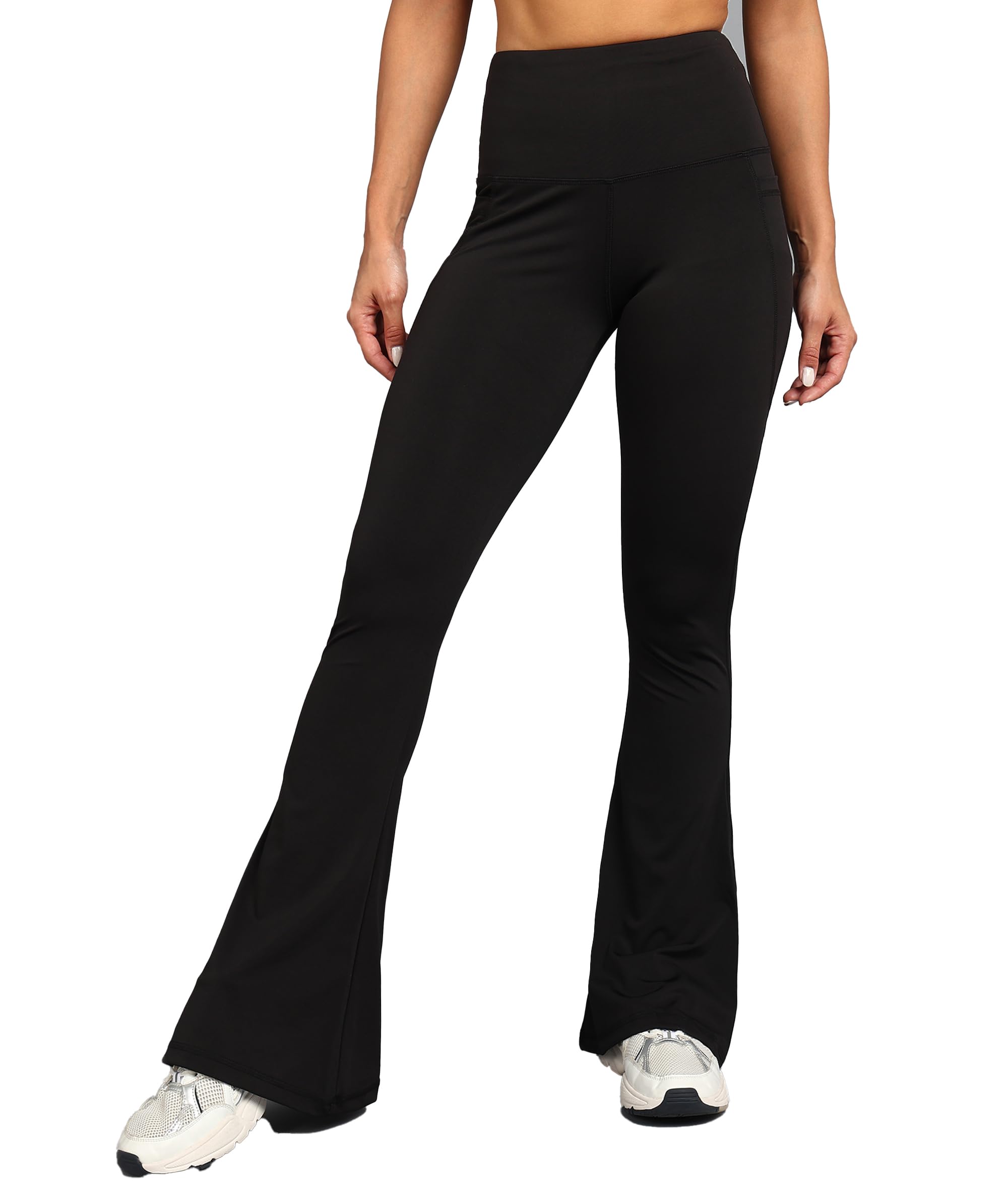 Premium Flare Gym Pants, Bootcut Style High-Waisted, Sweat-Wicking, Athletic Fit Wide Leg Gym Tights for Working Out, Pilates,Yoga, Fitness & Training