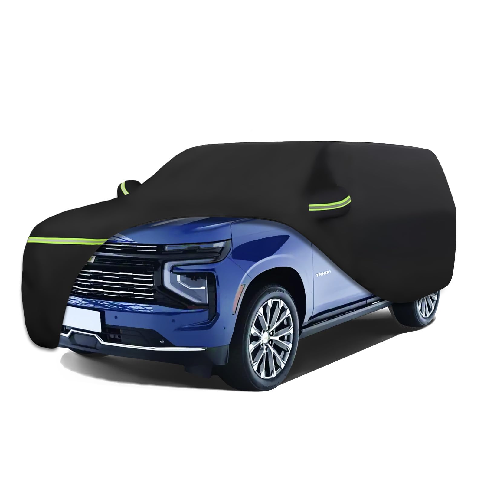 Waterproof Car Covers Fit for 2007-2023 Chevrolet Tahoe Cadillac Escalade GMC Yukon Black 210T Custom Heavy Duty Waterproof
