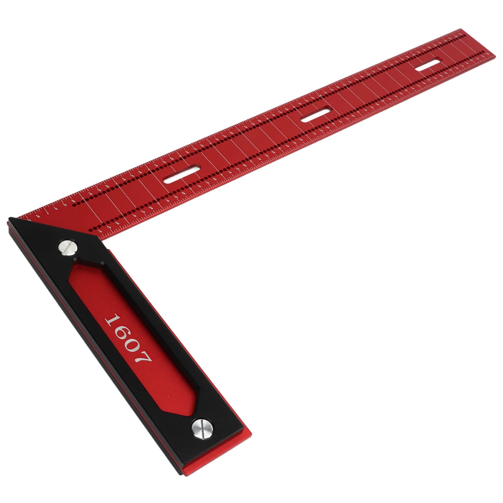 Lineal, Holzbearbeitungslineal vom Typ L, Markierungsmesswerkzeug aus Aluminiumlegierung, rechtwinkliges Lochlineal