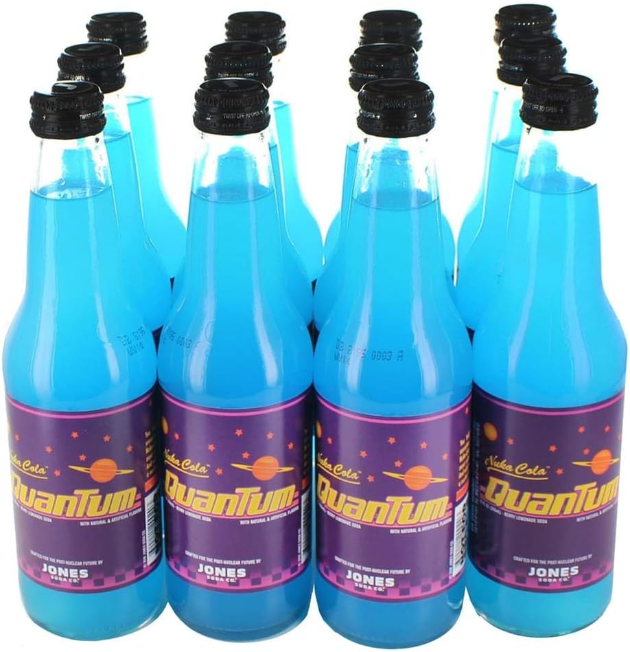 Fallout Nuka-Cola Quantum Jones Soda | Official Berry Flavored Nuka-Cola Soda | Pack of 12