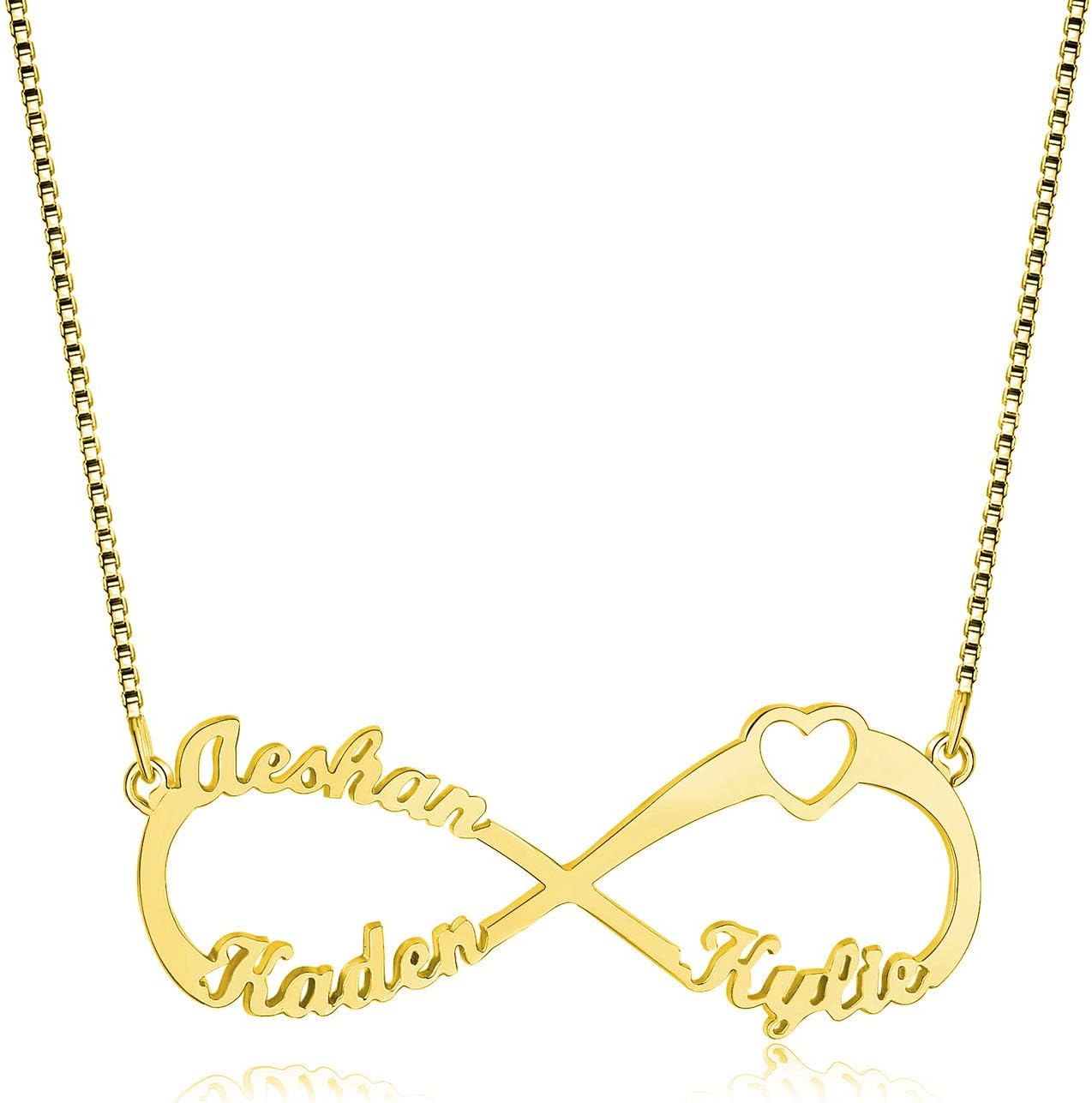 Custom Eternal Infinity Necklace Personalized 1-6 Name Necklace Namplate Jewelry Gift for Couples, Friends, Christmas, Mother's Day, or Valentine's Day
