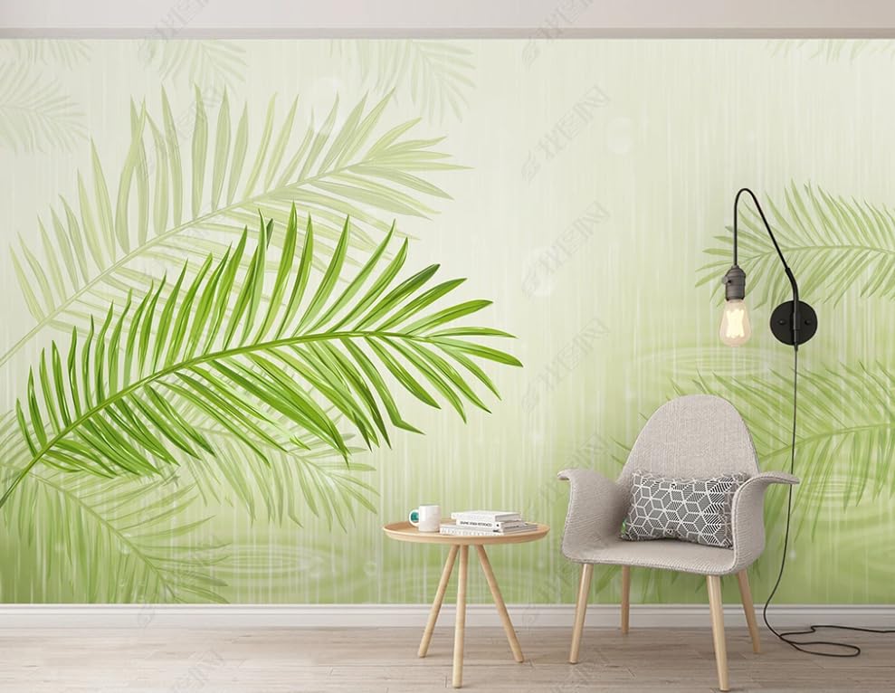 Papier peint plantes vertes fraîches grand format pour chambre et restaurant