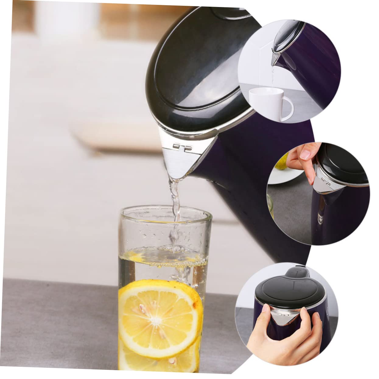 FUNOMOCYA 3Pcs Electric Kettle Spout Covers Kettle Mouth Caps for Anti-splash Water Kettle Spout Lids Kettle Accessories for Boiling Water Kitchen Use