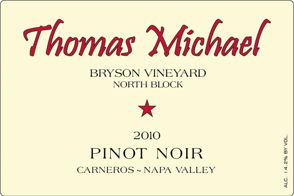 2010 Thomas Michael North Block Pinot Noir Napa Valley Bryson Vineyard 750 mL