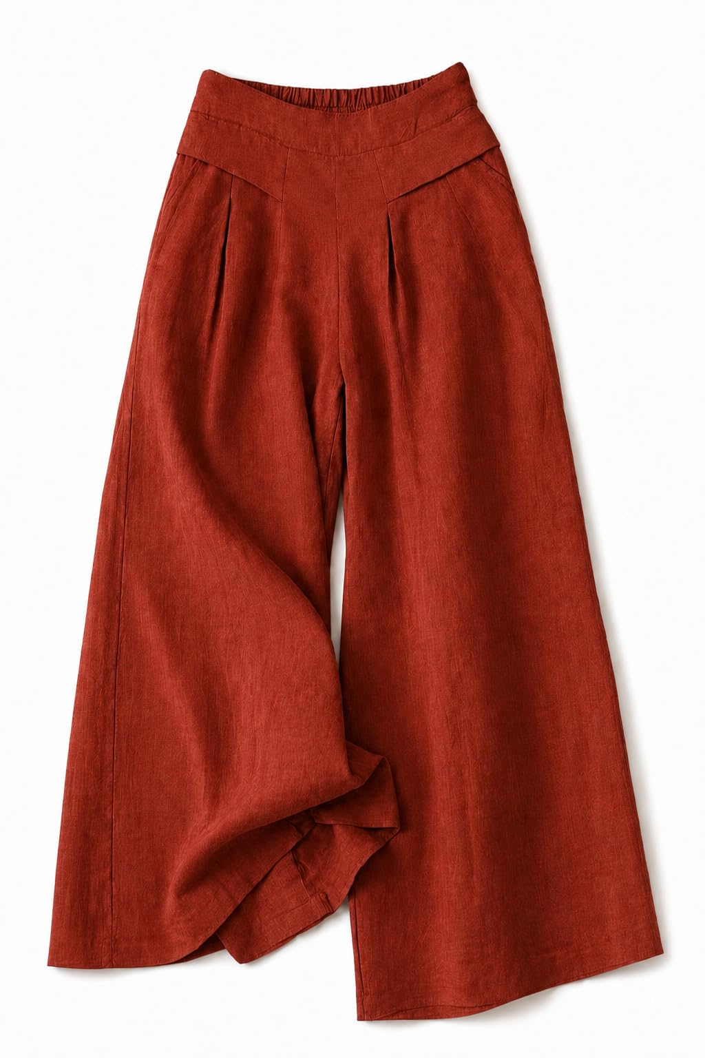 Jawdrobe Women’s Pure Cotton Flare Palazzo Pant | Wide Leg Trouser | Casual Office Wear | Relaxed Fit- Semi-Elastic High Waist