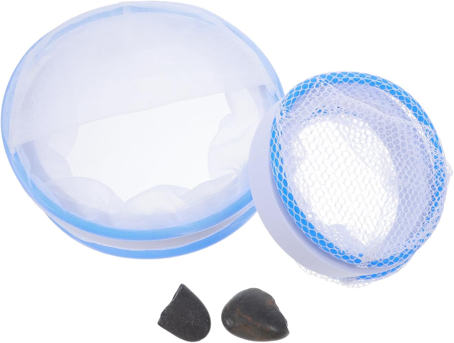 VANZACK 2Pcs Floating Fish Breeding Isolation Box Transparent Nylon Hatchery Tank Dividers for Guppy Fry Efficient Aquarium Spawning Net for Livebearers and Shrimp