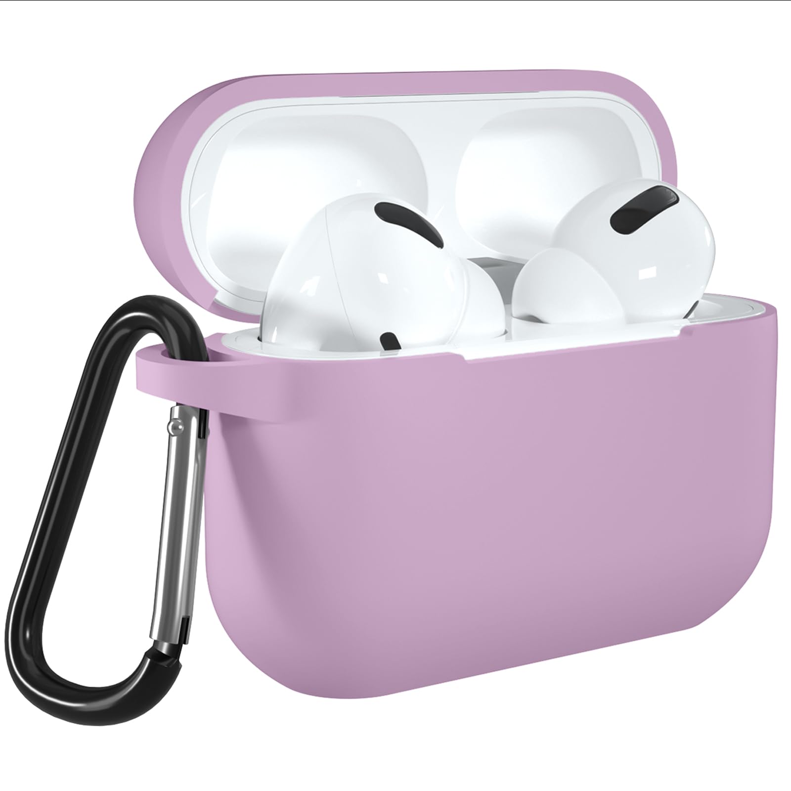 DGege Compatible for Apple AirPods Pro, Protective Soft Case with Carabiner for Airpods Pro 2, Silicone Case Cover for AirPods Pro