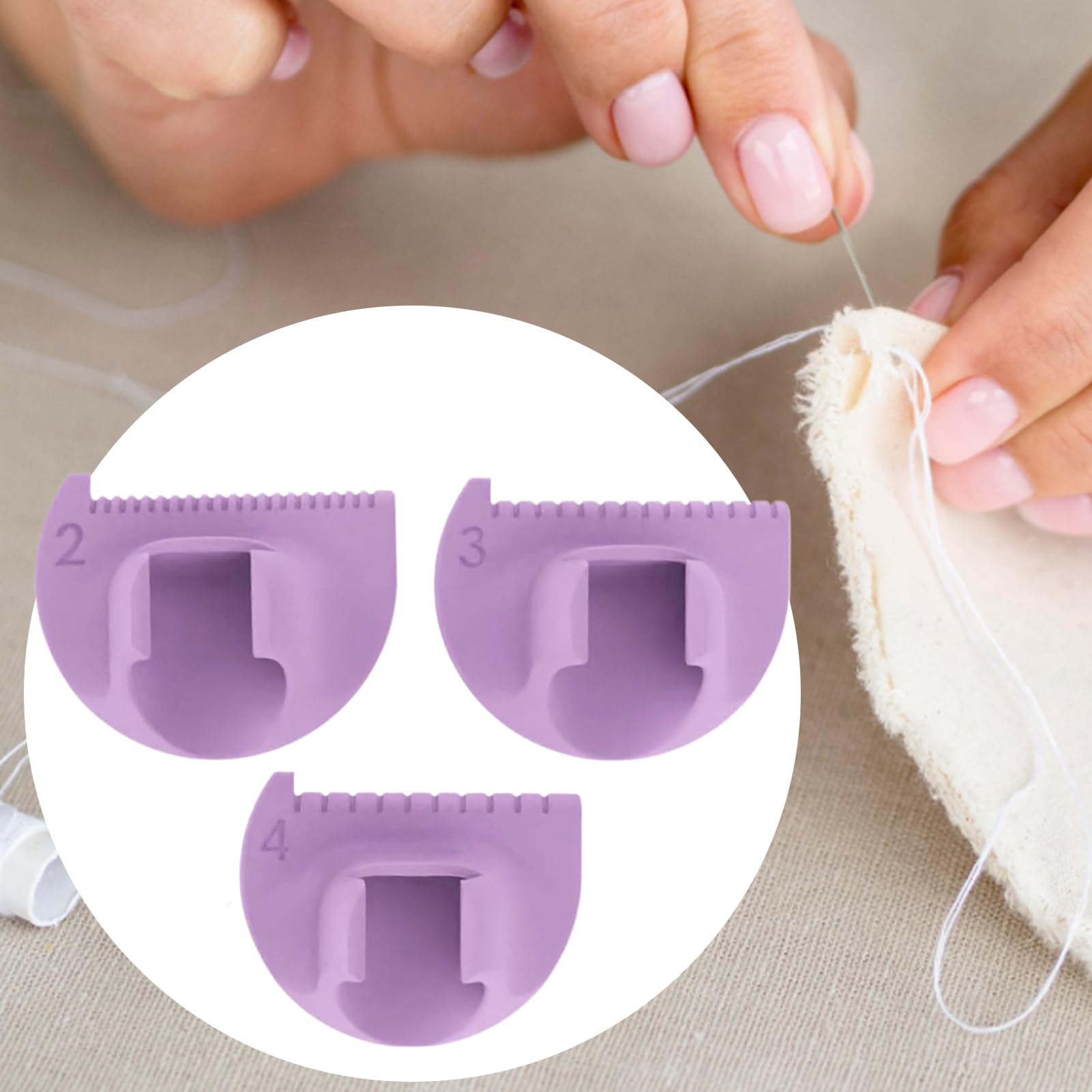 Näh-Templates Für Gleichmäßige Stiche - 3 Größen Fingerhut Für Perfekte Näharbeiten