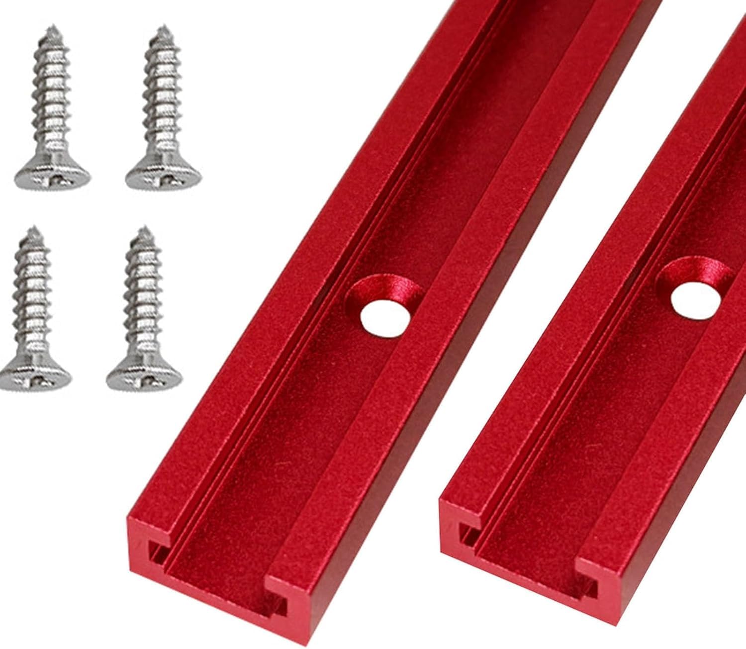 Rieles guía de aleación de aluminio con ranura en T para carpintería, compatibles con fresadoras y sierras de mesa. (100cm)
