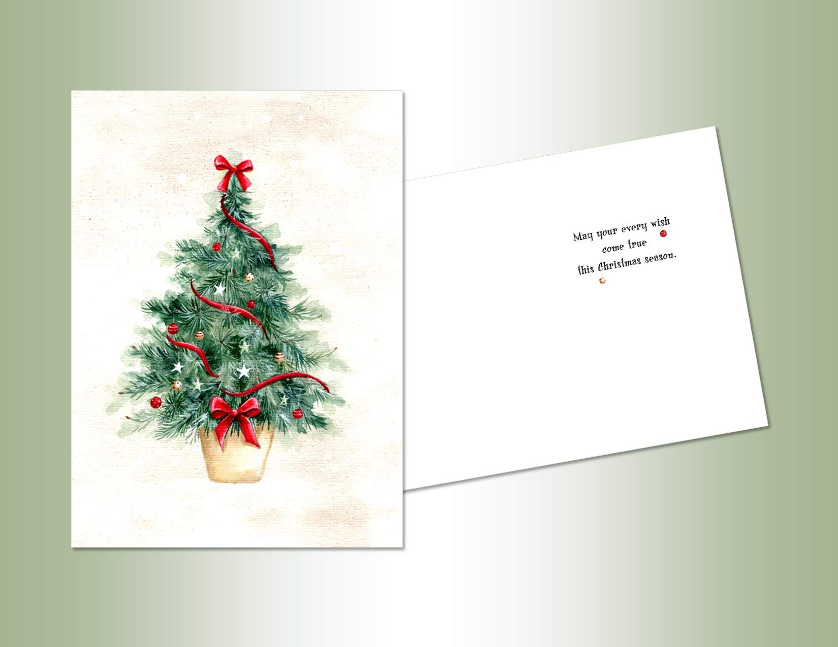 LPG PERFORMING ARTS BOXED BOXMAS CARD SET Choinka Zestaw 18 kart z pełnokolorowymi wzorami wewnętrznymi/18 kopert (1 wzór w pudełku) (52795)