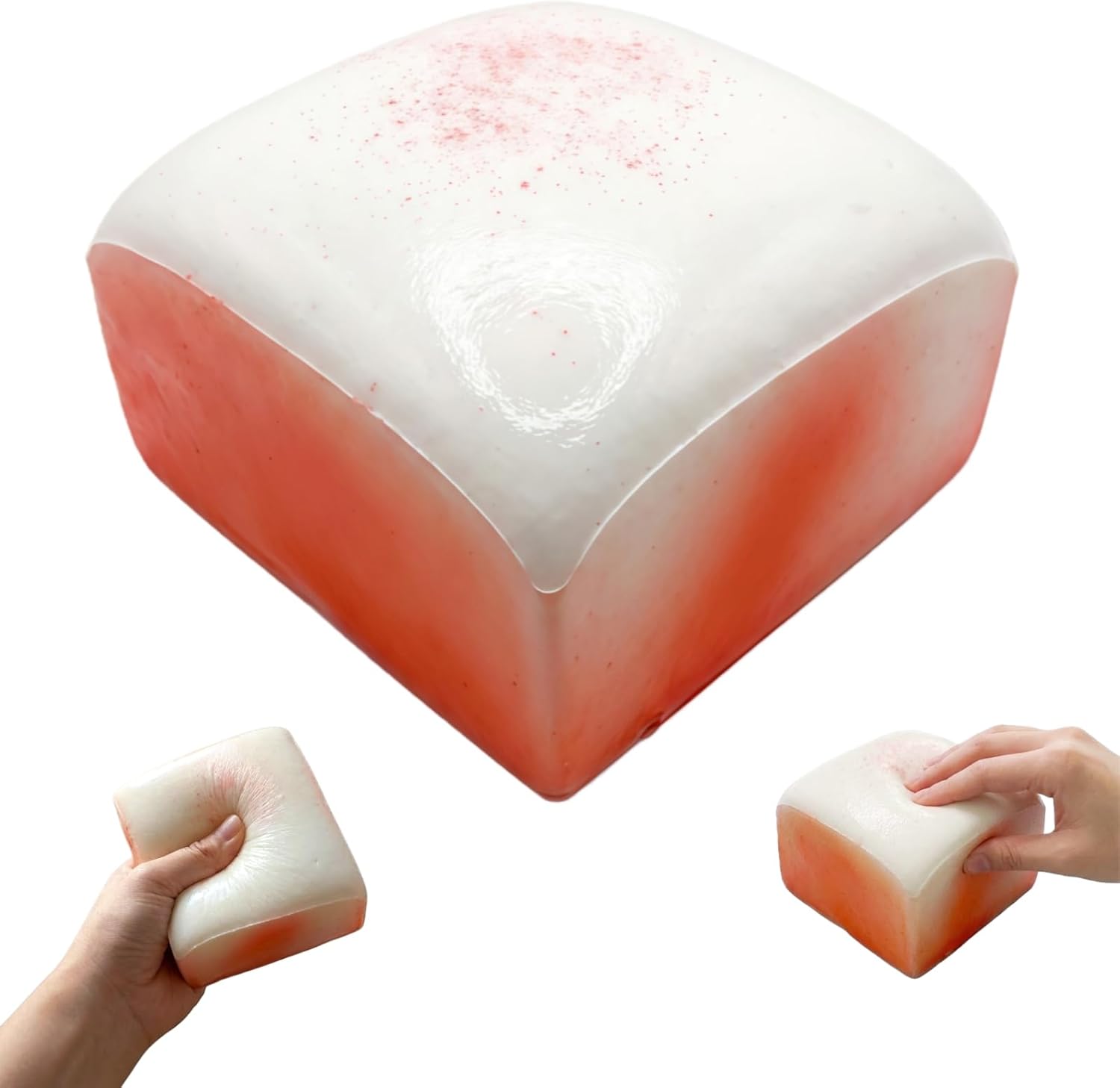 Slow Rising Squishy Toast Bread - Ultra-Soft, Sticky & Extra Thick Foam Squishy | Anxiety Relief Stress Balls Toy for Adults (Pink)