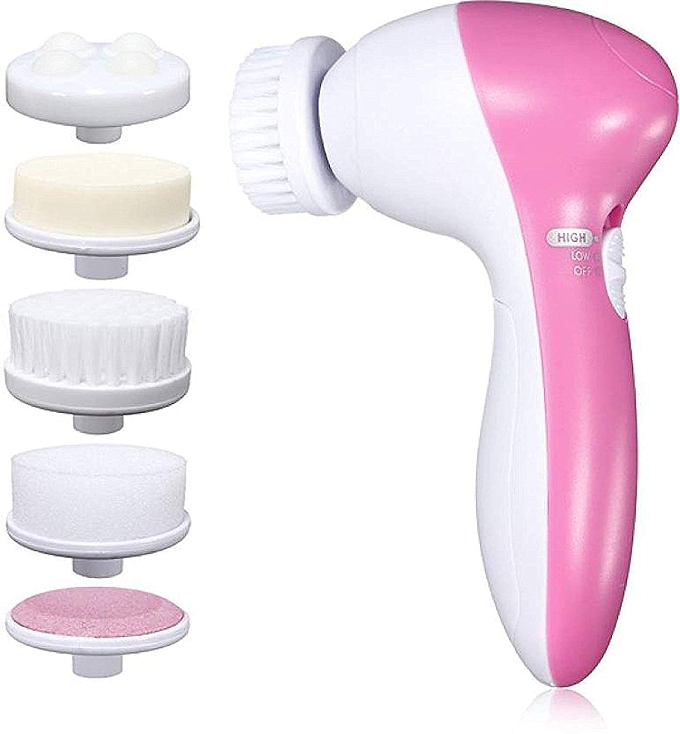 KOSHIYA Portable 5 in 1 Face Facial Exfoliator Electric Massage Machine Care Cleanser Massager Kit For Smoothing Body Beauty Skin Cleaner Facial Massager Machine for Women- Multicolor (B0D4M5HXS6) Amazon Price History, Amazon Price Tracker