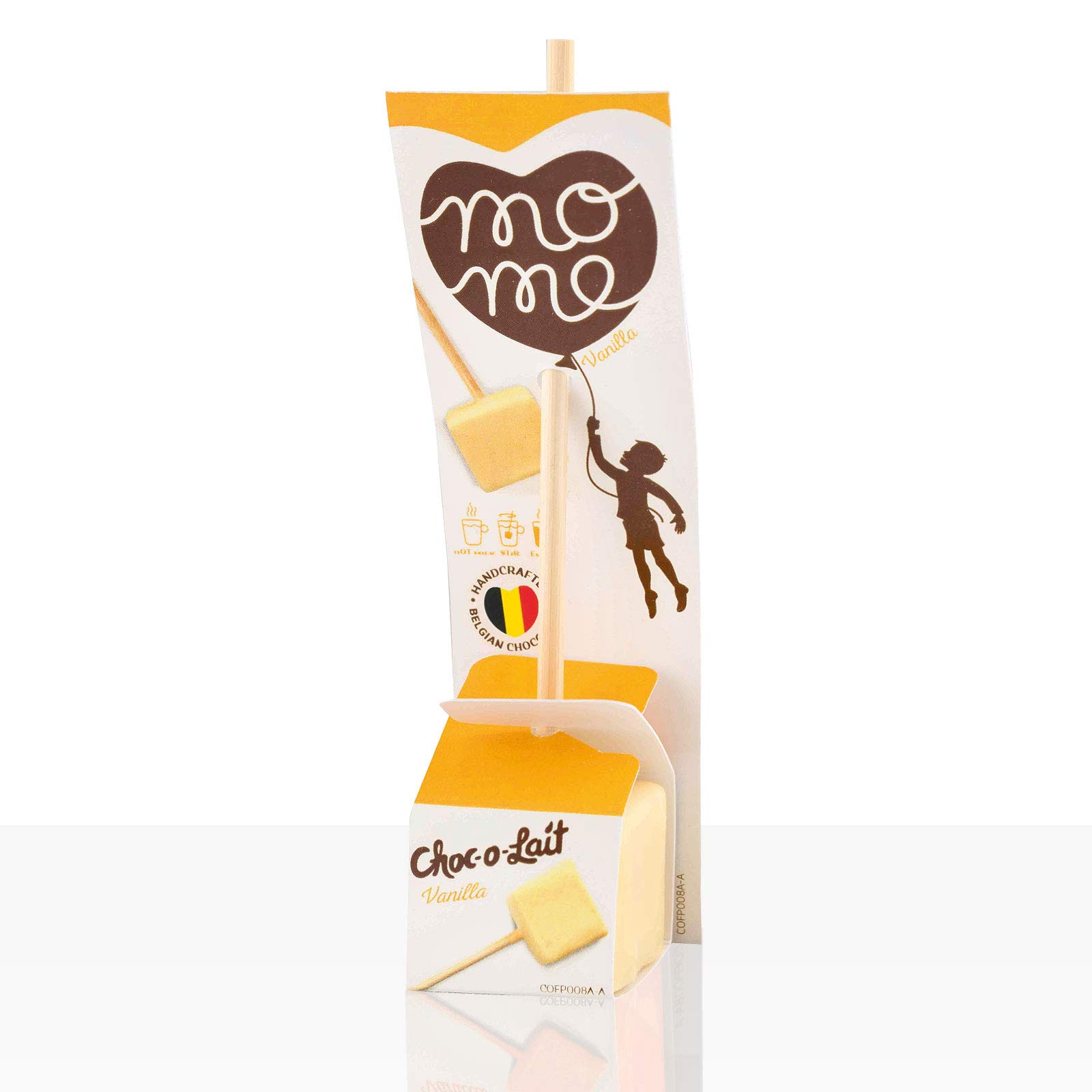 Choc-o-lait MoMe Trinkschokolade am Stiel Vanilla Vanille Displaykarton 24Stk