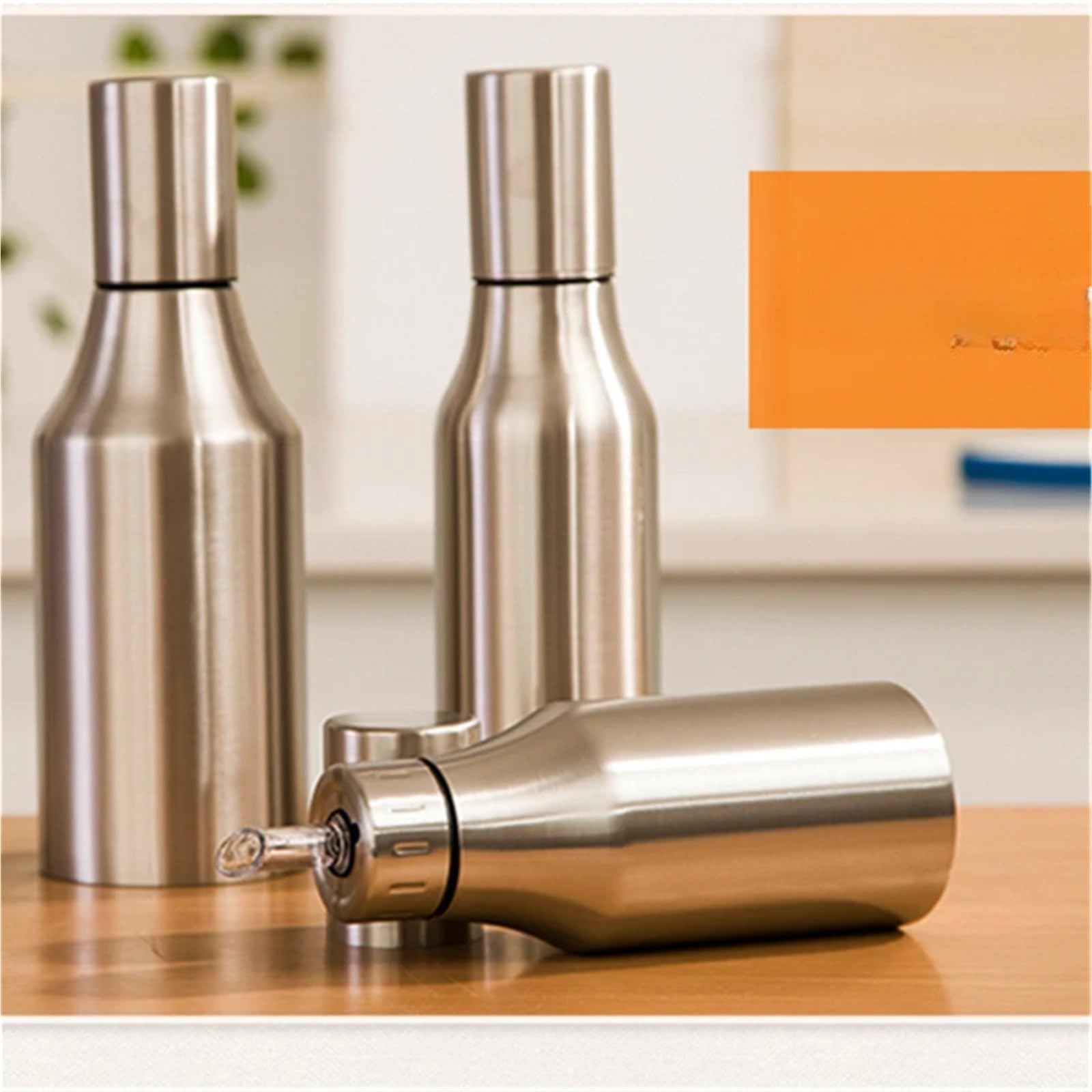 Oliera Acciaio Inox Bottiglia versatore di aceto a tenuta stagna for dispenser olio d'oliva in acciaio inossidabile da 500 ml/750 ml/1000 ml