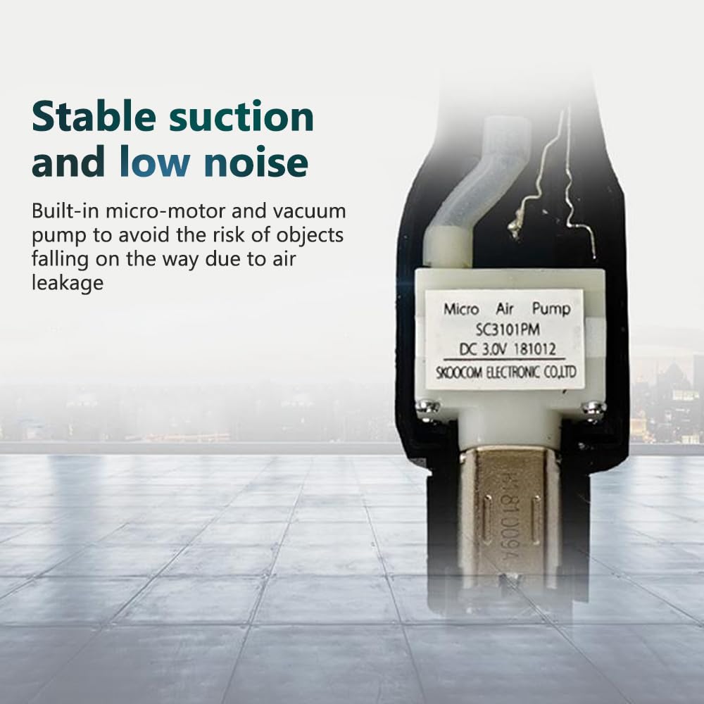 Strumento Prelievo per Succhiare, Penna Aspirazione a Vuoto, Kit Strumenti Prelievo per Saldatura Manuale a Ventosa con 2 Punte e 6 Ventose per Piccoli Componenti Elettronici di Precisione IC SMD SMT