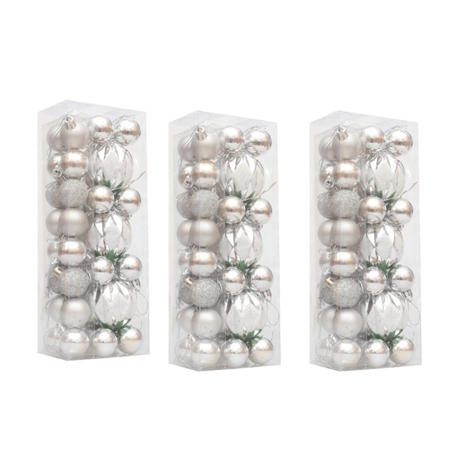 Boules de Noël incassables lot de 3 boîtes de pendentifs intérieur et extérieur