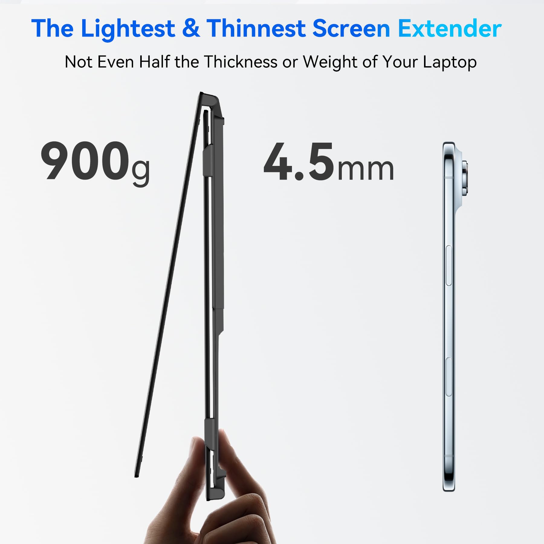 Blackview DCM6 14" Triple Laptop Screen, 0.17" Ultra-Thin, 1080P FHD Portable Monitor Eye protection, Travel for 13-17.3'' Laptop, Plug Play Compatible with Windows/Mac/Chrome OS — view 2