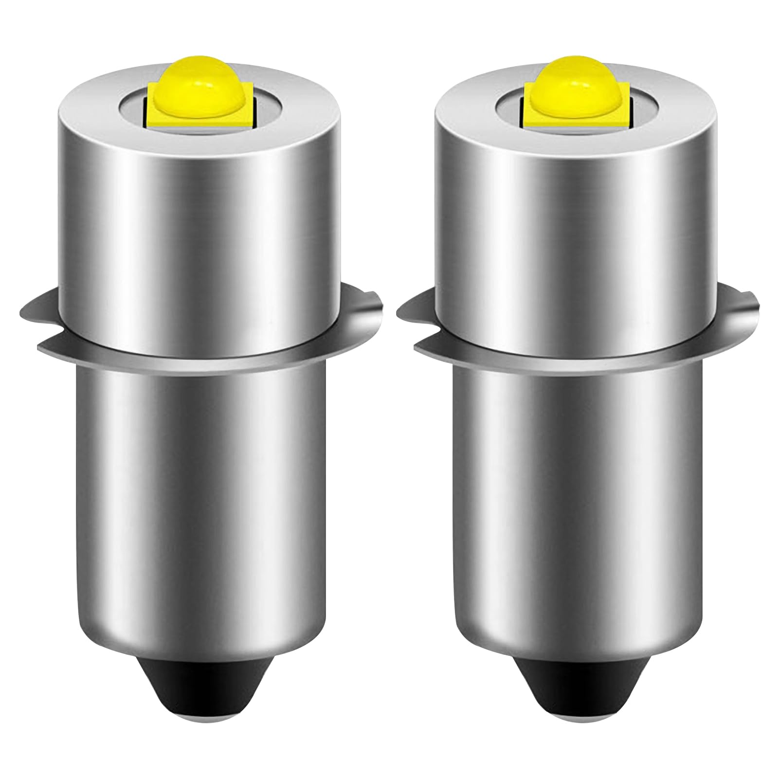 Ruiandsion Lampadina LED P13.5S 6-24V: Non Polarità, 372 Lumen 6000K, Bianco. Sostitutiva Per Torce, Luci Da Lavoro, Bici. Compatibile Con Ryobi, Milwaukee, DeWalt (1 Pezzo)