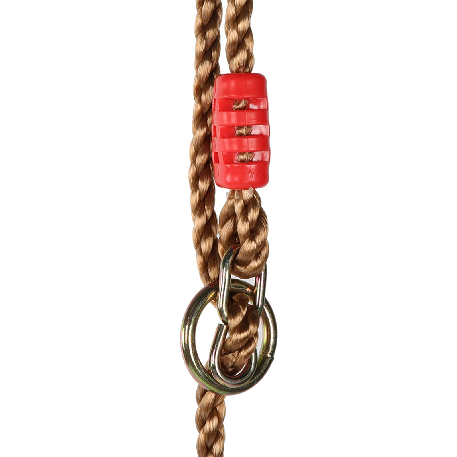 Altalena sospesa per bambini, altalena in legno per bambini e adulti, design dalla forma unica con fibbia di regolazione in metallo, corda intrecciata a più fili per parchi giochi
