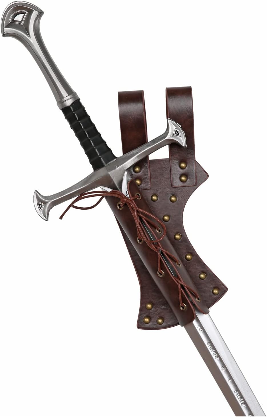 Leather Sword Frog LARP Medieval Sword Belt Costume Accessory Rapier Knight Sword Holster（Longsword not Included）