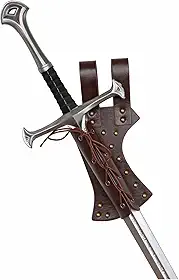 HZMAN Cinto de espada de couro LARP Medieval Sword Frog Acessório Coldre Espada Cavaleiro Rapier (Espada Longa Não Incluída)