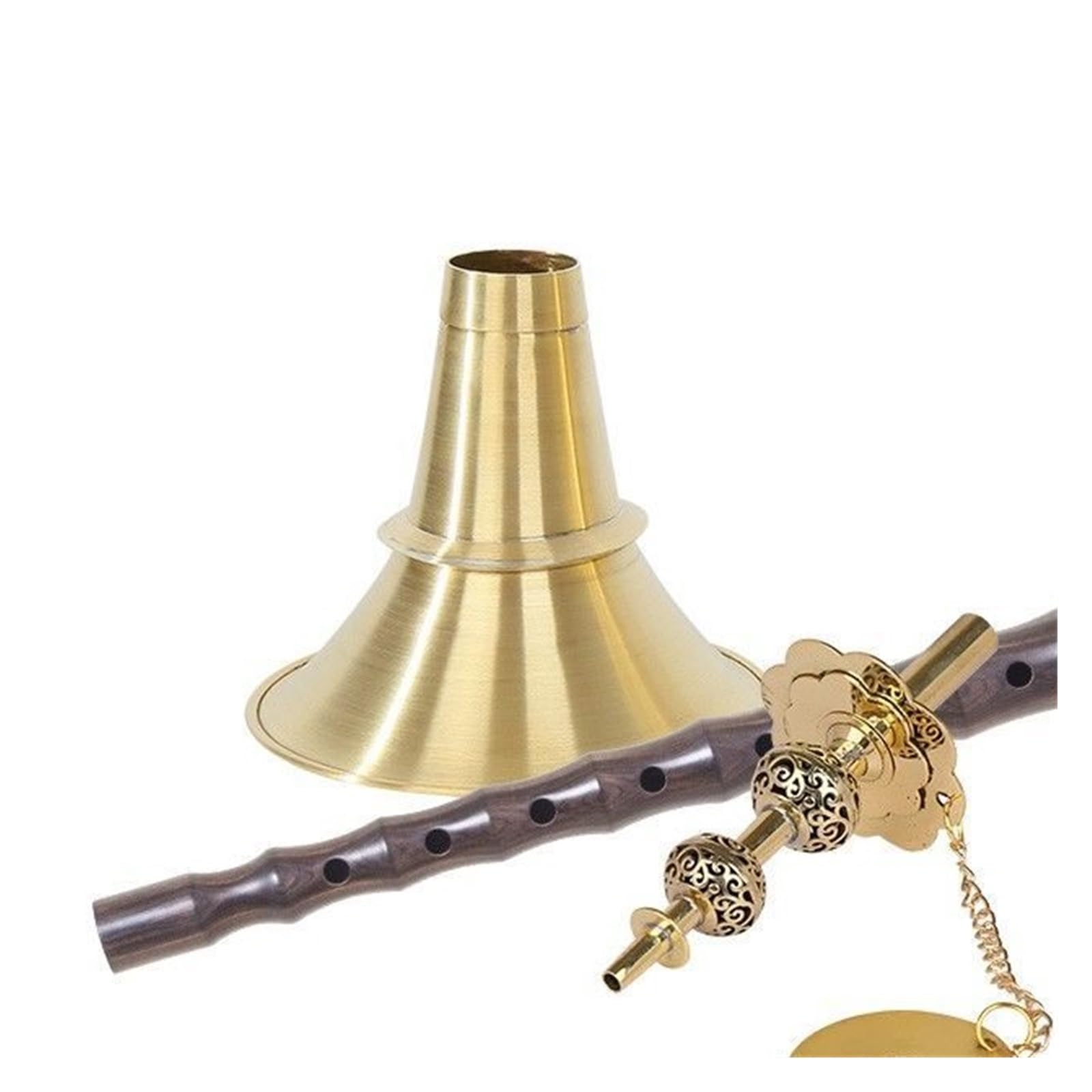 Suona-Musikinstrument Professionelles Suona-Ebenholz-Folk-Suona-Ebenholz-Suona-Messinghorn Mit Unfixiertem Ton (Color : 31cm)