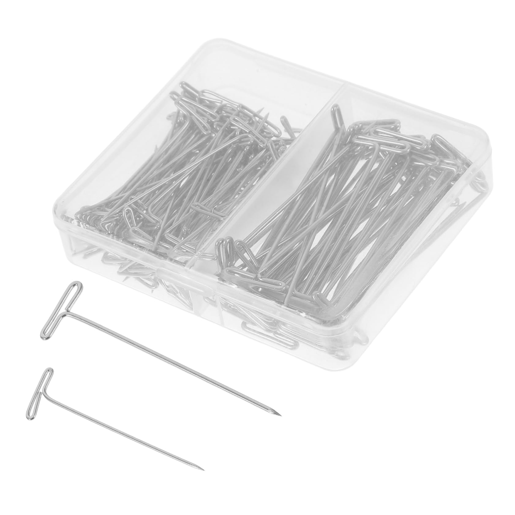 Housoutil 150pcs Metal t Pins Set Steel t Pins for Blocking Knitting Crochet Hair Styling Sewing Jewelry Display