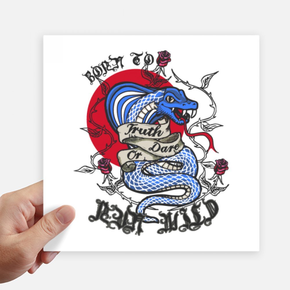 Sticker motif serpent combiné 20 cm aux finitions graphiques précises