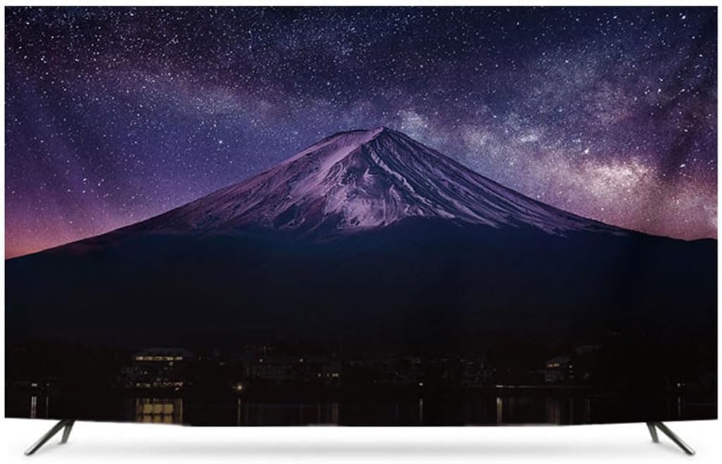 Dust Cover Tv Cover 43 Inch LCD Monitor Cover 42 Inch Protective Cover 32 Inch 55 Inch Desktop 65 Inch Hanging Home Simple Print Dust Oil TV Dust Cover(Size:50IN,Color:A)
