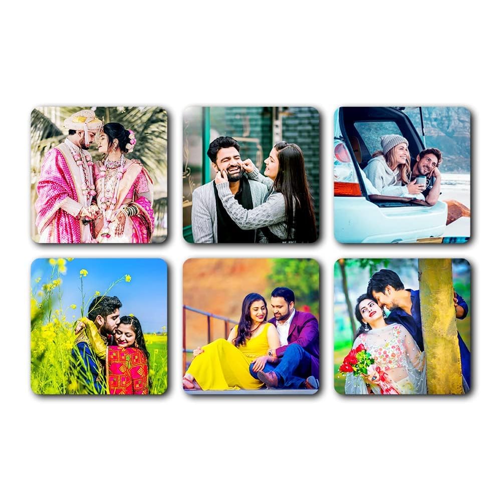 Personalized Acrylic Photo Fridge Magnets (3 X 3 Inch Pack o -7 Personalized Acrylic Photo Fridge Magnets (3 X 3 Inch Pack o -7