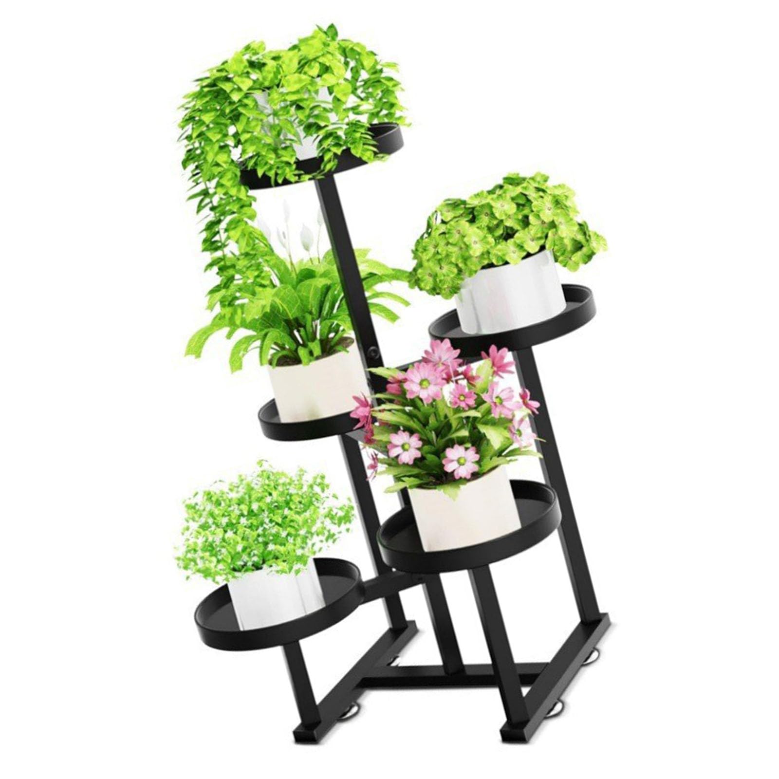 HDOYTXXM Adaptable 5 Layer Metal Plant Structure for Optimal Growth of Climbing Vegetables Balcony Plant Planner