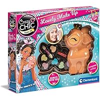 Clementoni Crazy Chic - Lovely Make Up Cerbiatto, Cofanetto Trucchi Bambine 6+ Anni, Trousse Portatile con Set Cosmetici Sicuri per Bambine, Idea Regalo Collezionabile, 18631
