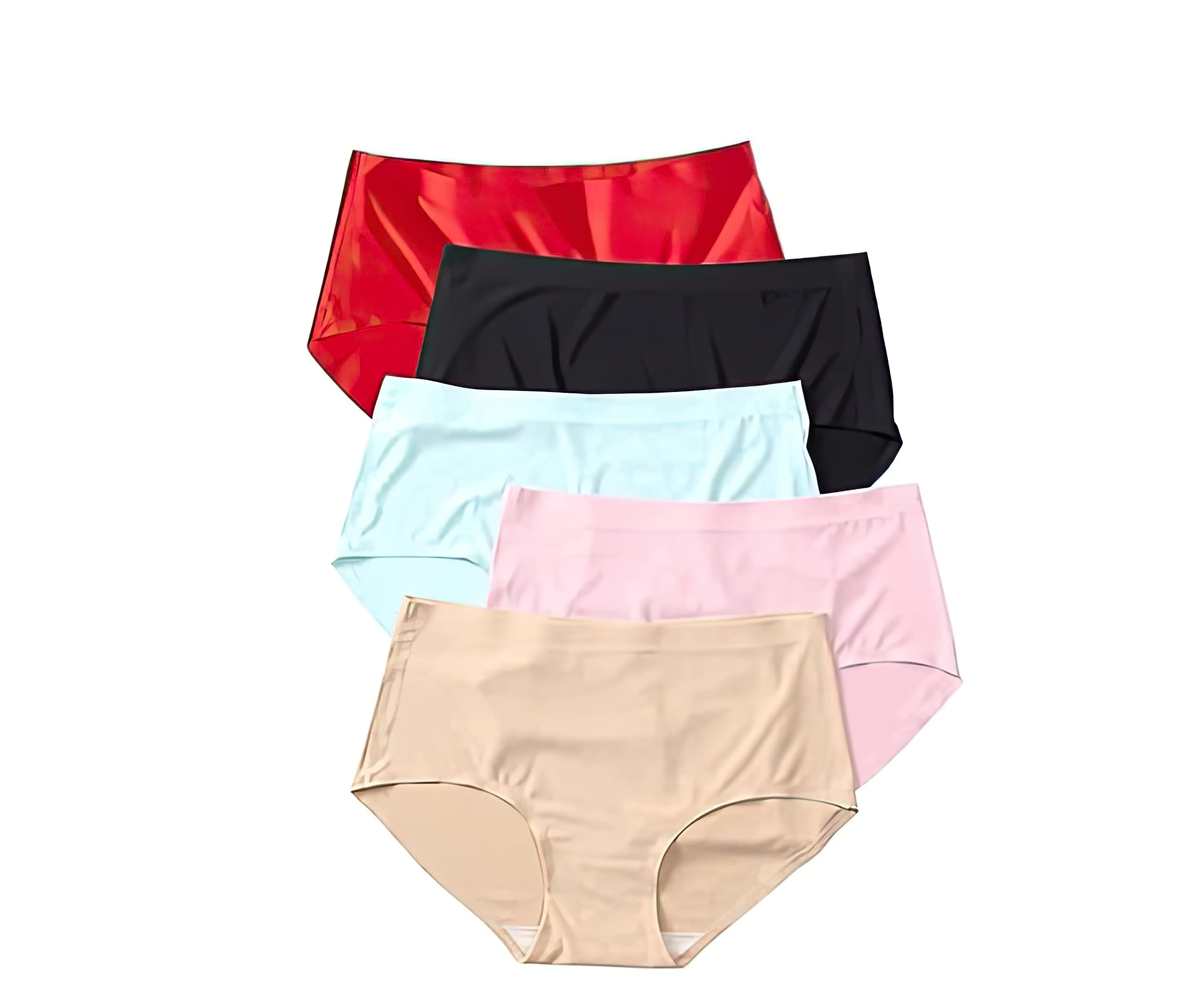 LUVREENA™ Women's & Girl Regular Wear Multicolor Seamless Lycra Cotton Panty (Pack of 4 (Sizes S to 3XL)