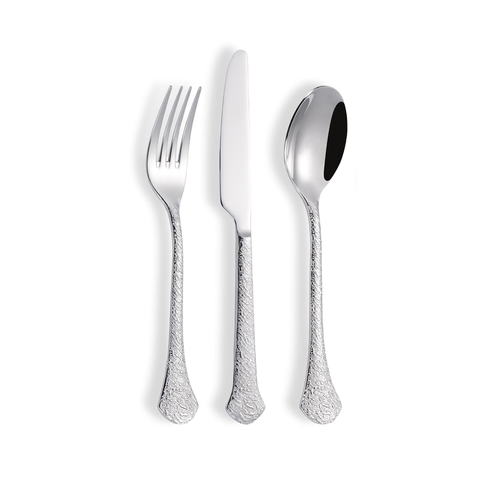 Juego De Cubiertos, Flatware Set De Lujo, 18/10 Acero Inoxidable, Incluir Cuchara Horquilla Cuchillo, Elegante Duradero Vajilla Para Casa, Hotel, Restaurante, Casa Nueva (Set A,9pcs)