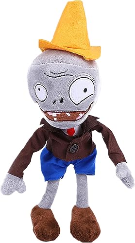 12 "1 PCS PVZ Planta y Zombies Peluche Marrón Abrigo Juguetes Peluche Muñeca Suave Roadblock Conehead Zombie Nuevo