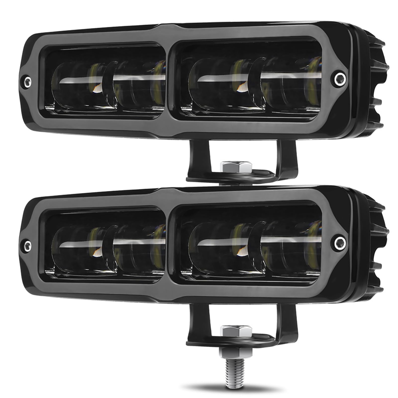 DERI 6 Inch LED Light Bar, 2PCS 6000LM Spot Slim Light Pod With Cutoff Line | Off Road LED Driving Fog Reverse Backup Light Bar For Truck Pickup Car SUV UTV ATV Motorcycle