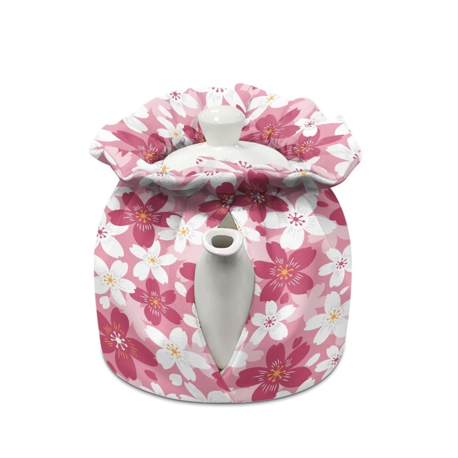 Snilety Teapot Cozy for Tea Pot Insulated Pink Floral Pattern Universal Tea Cosy Dust Cover Easy to Clean Durable Teapot Cozy Size 10.6x6.1x6.9In Washable Tea Pot Cosy