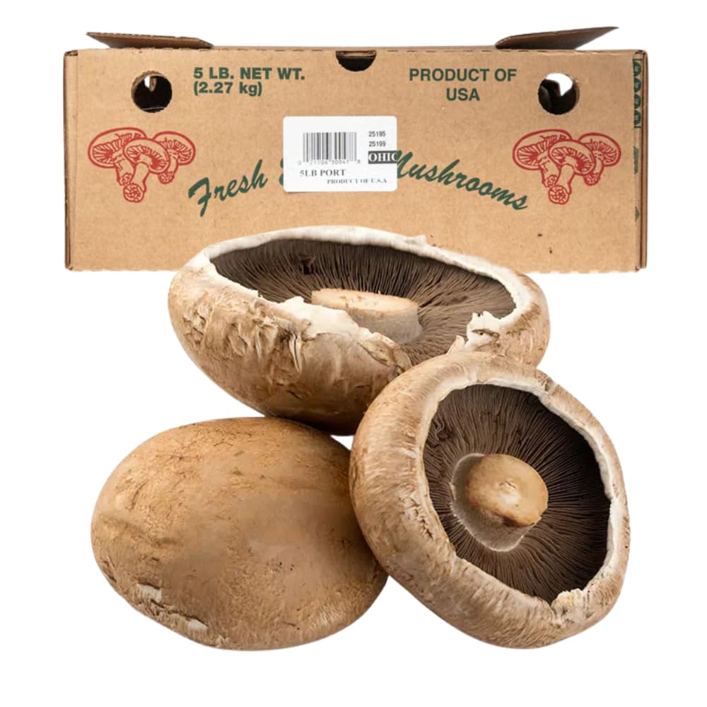 Whole Portabella Mushrooms, 5 lb Bulk Pack